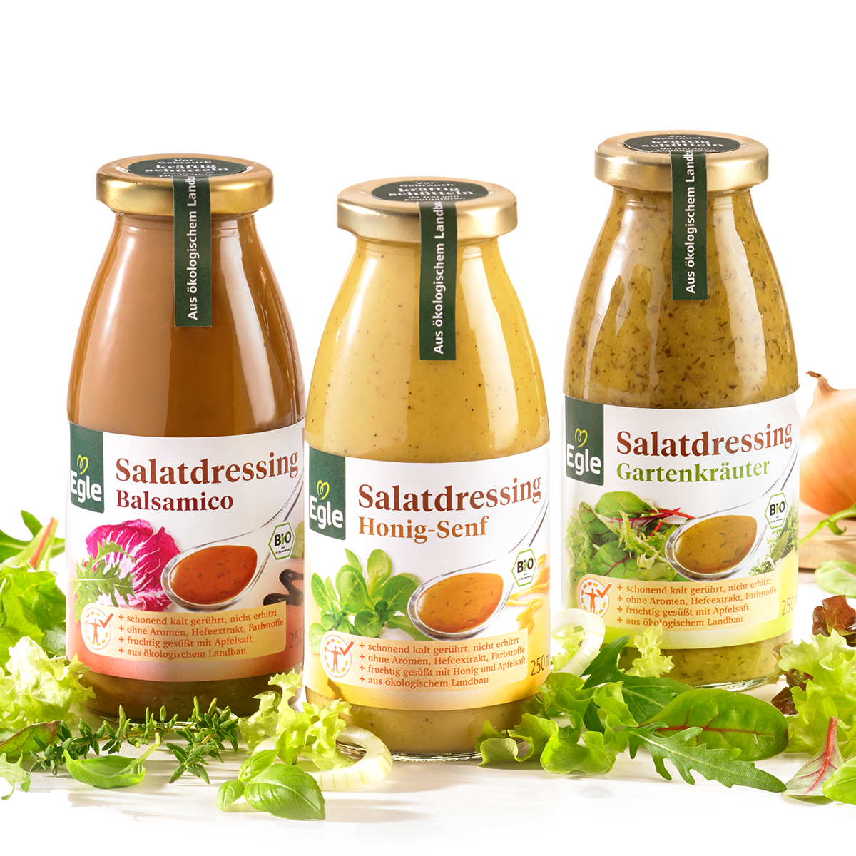 Bio Salatdressing-Paket, 3 x 250 ml