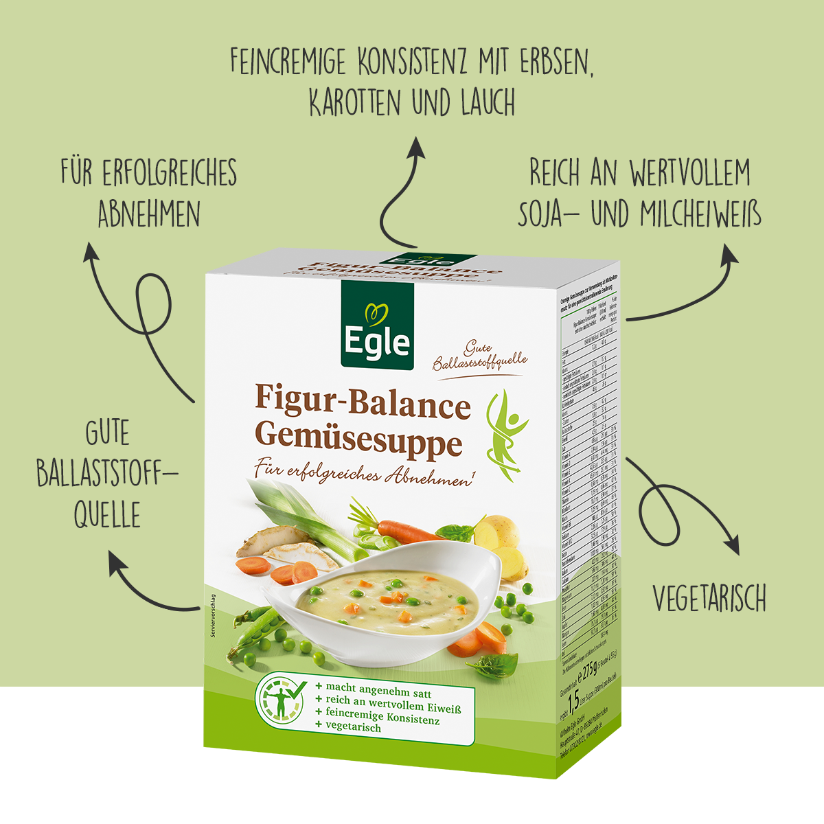 Figur-Balance Gemüsesuppe, 2 x 275 g