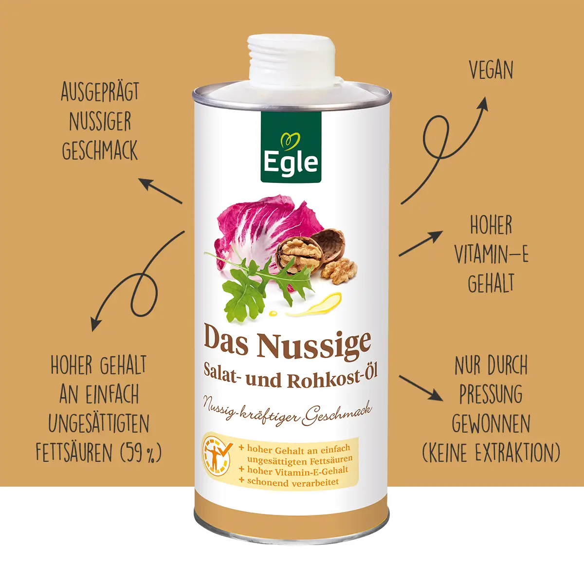 Das Nussige - Salat- und Rohkost-Öl, 0,75 l