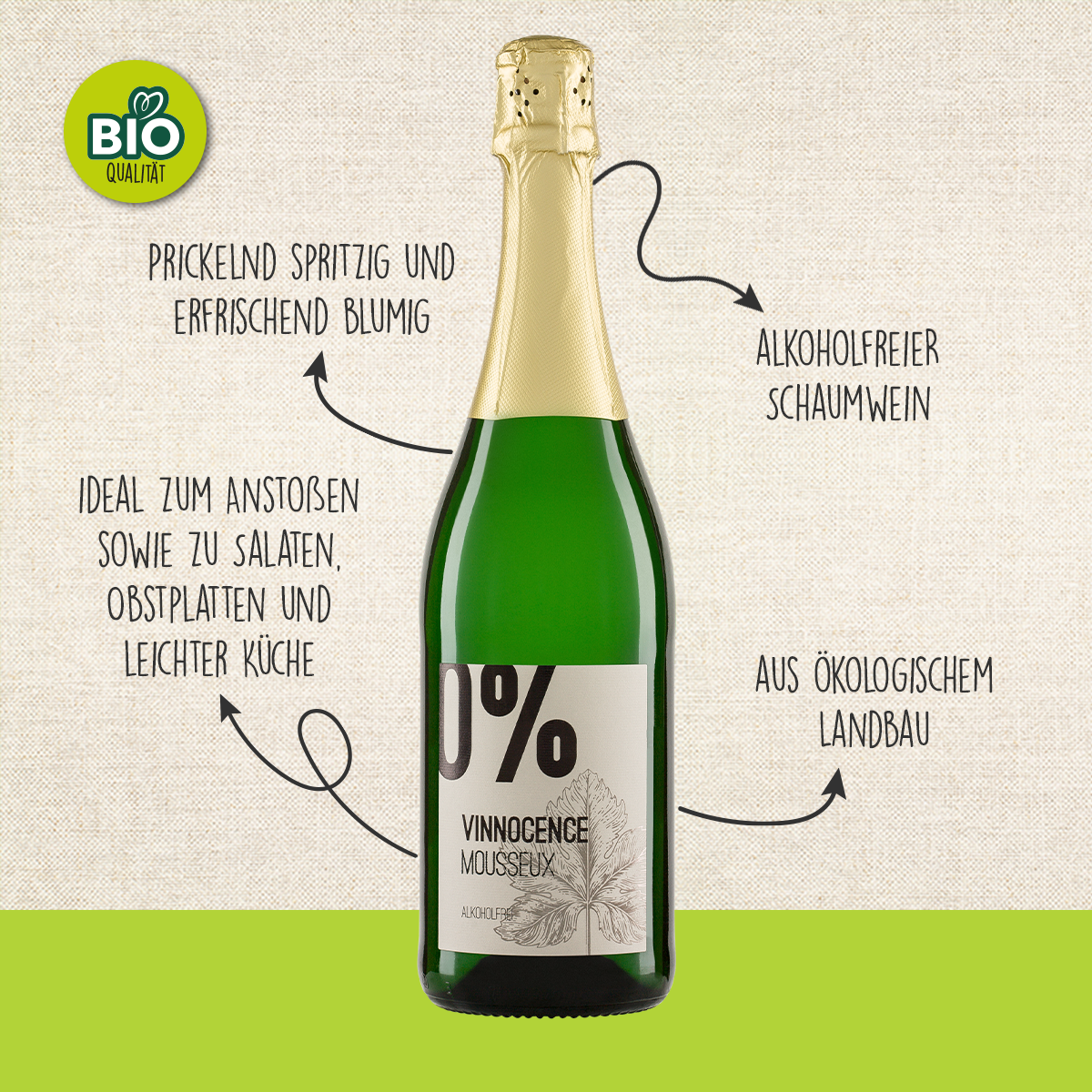 BIO Vinnocence Mousseux, 0,75 l