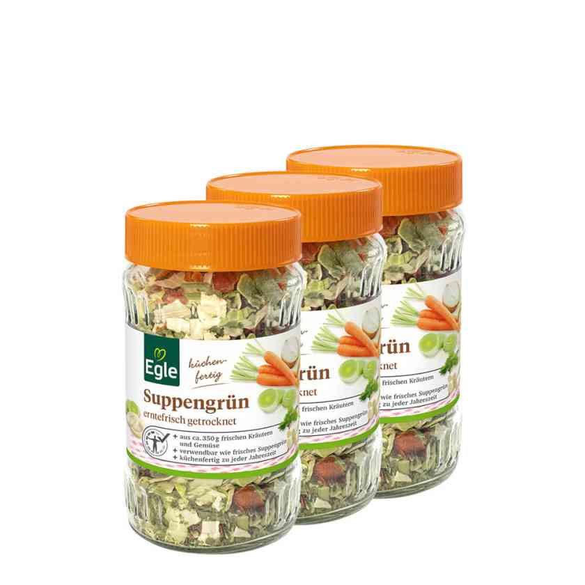 Gefriergetrocknetes Suppengrün, 3 x 35 g