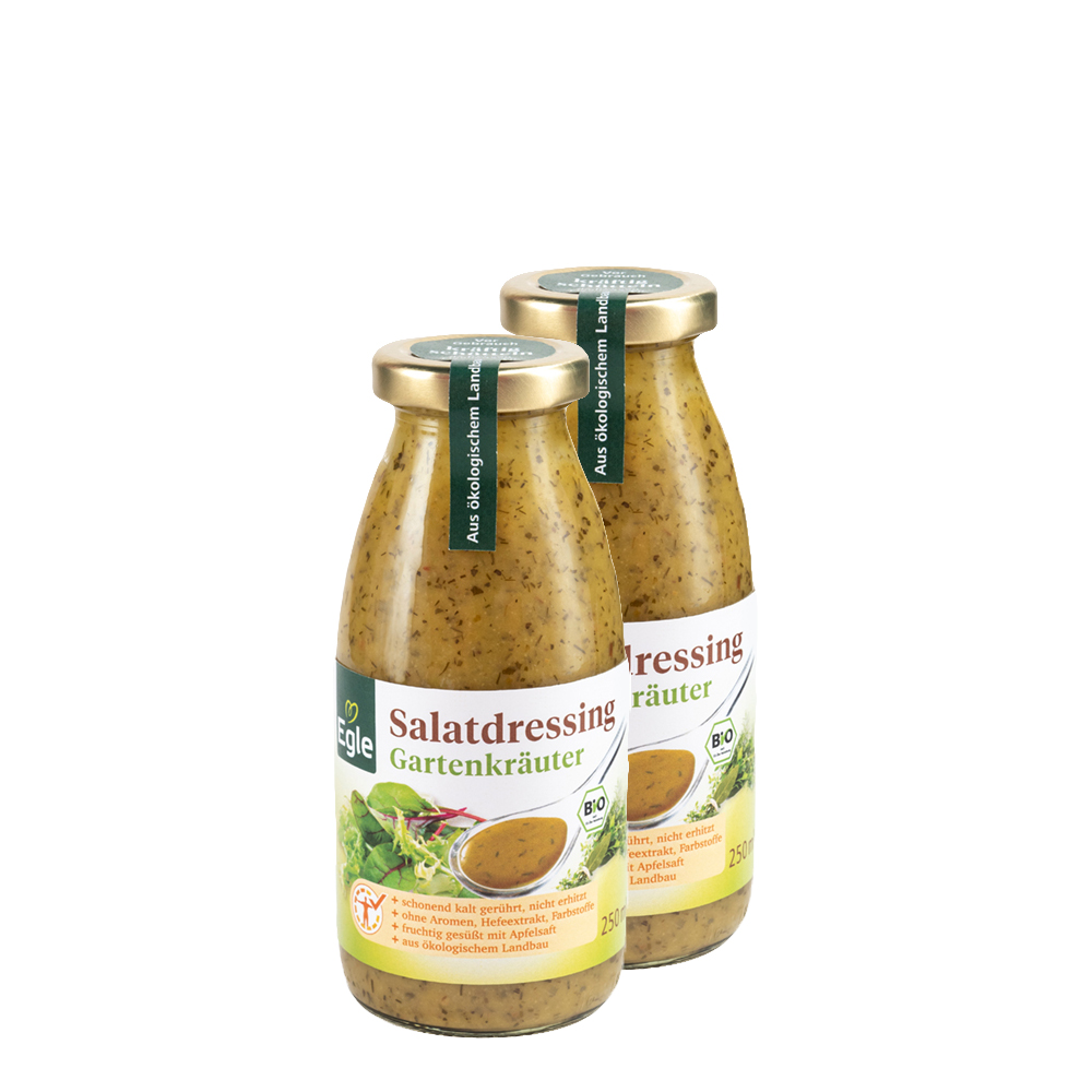 Bio Salatdressing Gartenkräuter, 2 x 250 ml