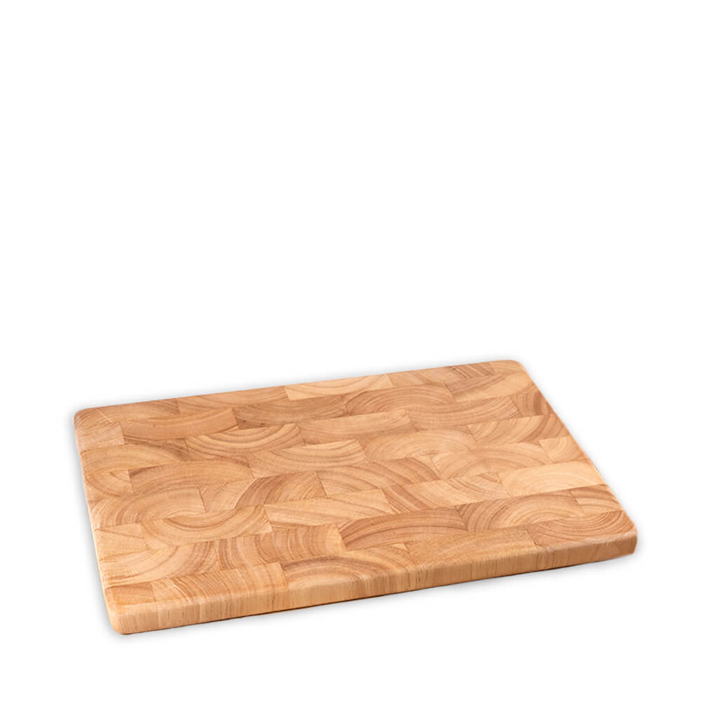 Holz-Schneidebrett aus Gummibaum-Stirnholz, mittel Holz-Schneidebrett aus Gummibaum-Stirnholz, mittel