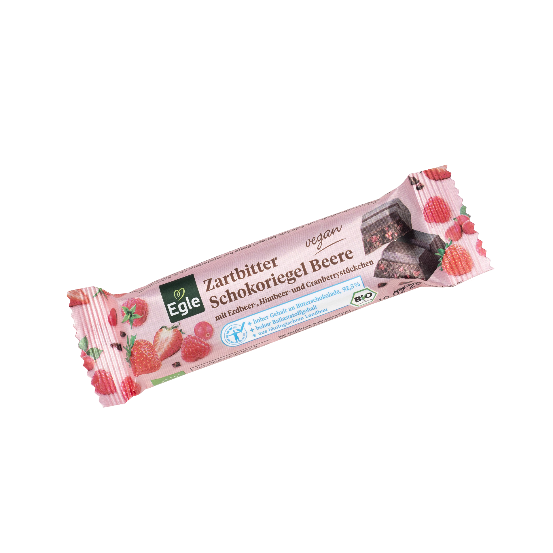 Egle Zartbitter-Schokoriegel Beere, 50 g