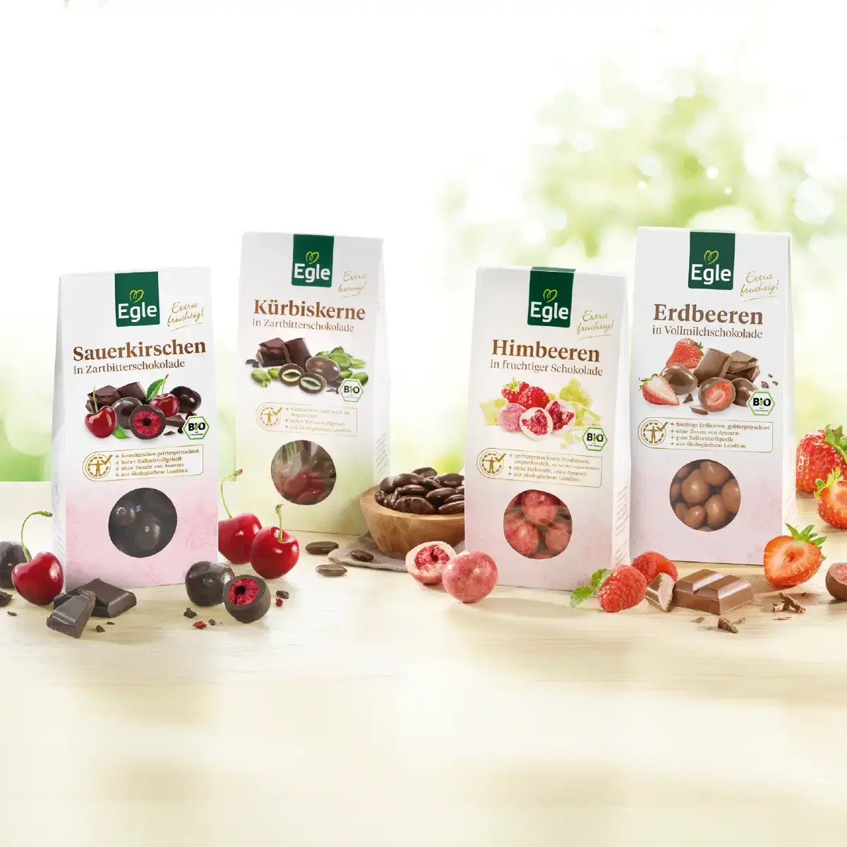 BIO Sauerkirschen in Zartbitterschokolade, 90 g