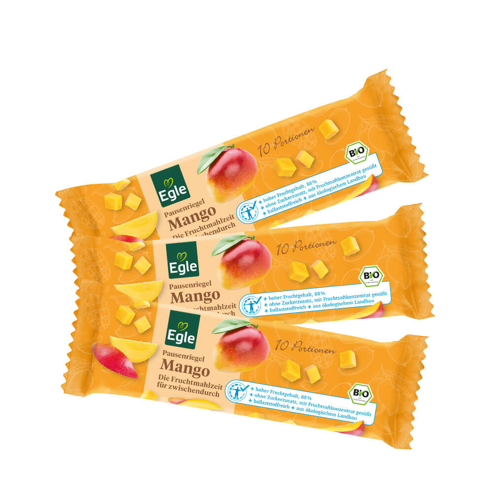 Bio Pausenriegel Mango, 3 x 60 g 