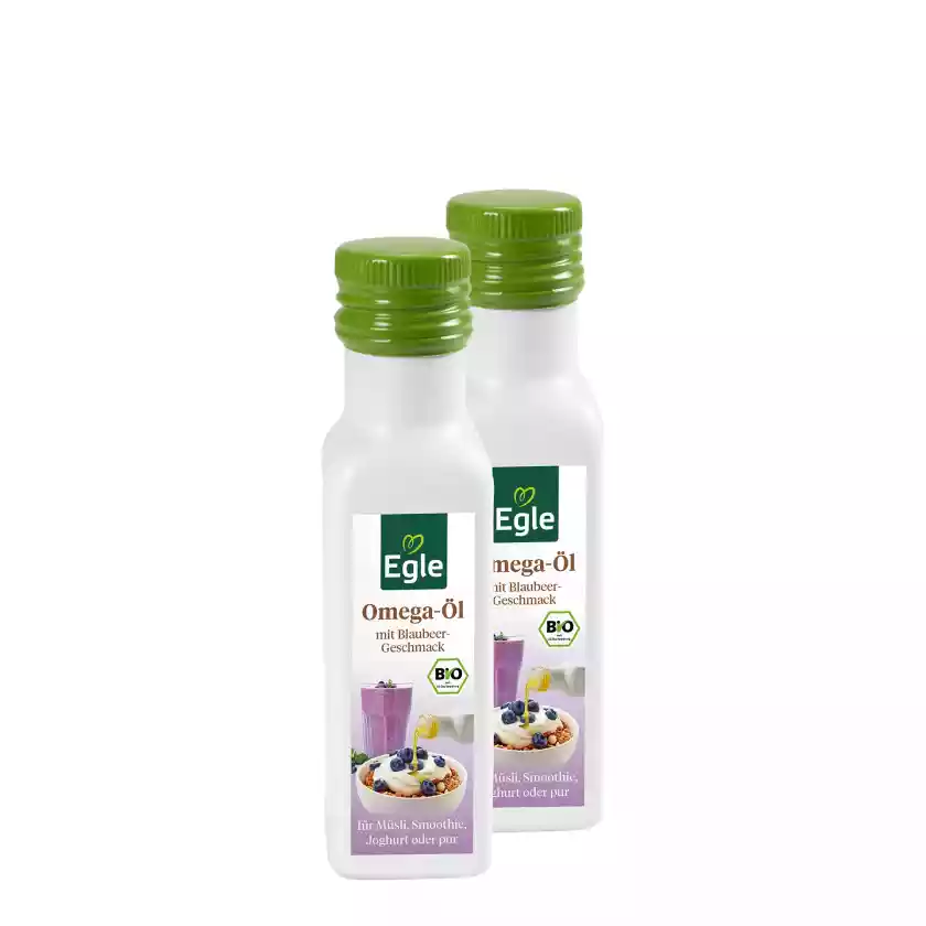 BIO Omega-Öl mit Blaubeergeschmack, 2 x 100 ml