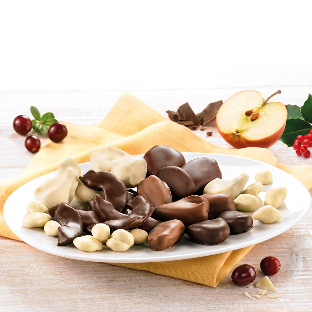 Bio Trockenfrucht-Leckerbissen in Schokolade, 200 g - Neukunden-Aktion