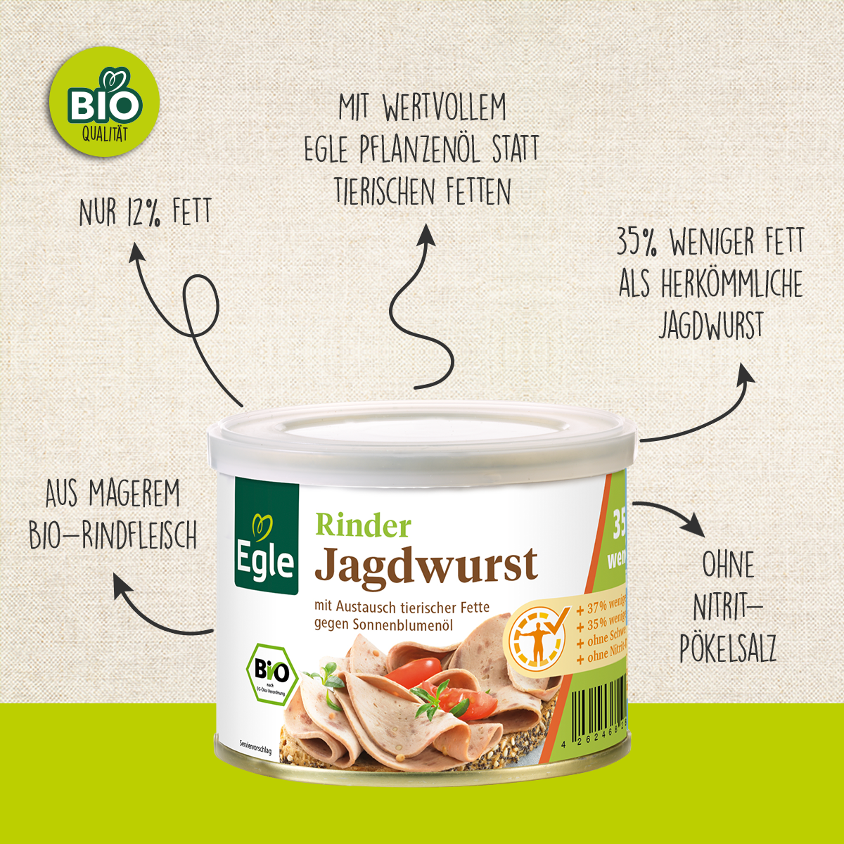 BIO Rinder-Jagdwurst, 200 g