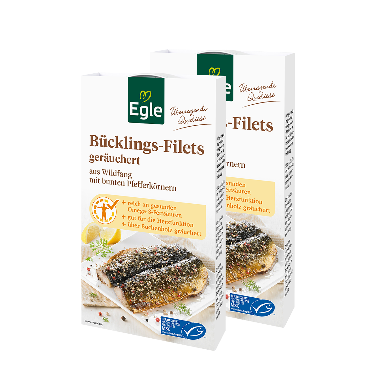Bücklingsfilets geräuchert, 2 x 190 g