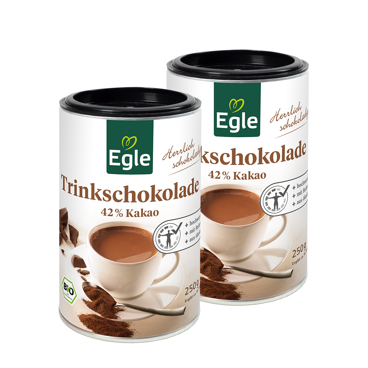 BIO Trinkschokolade, 2 x 250 g