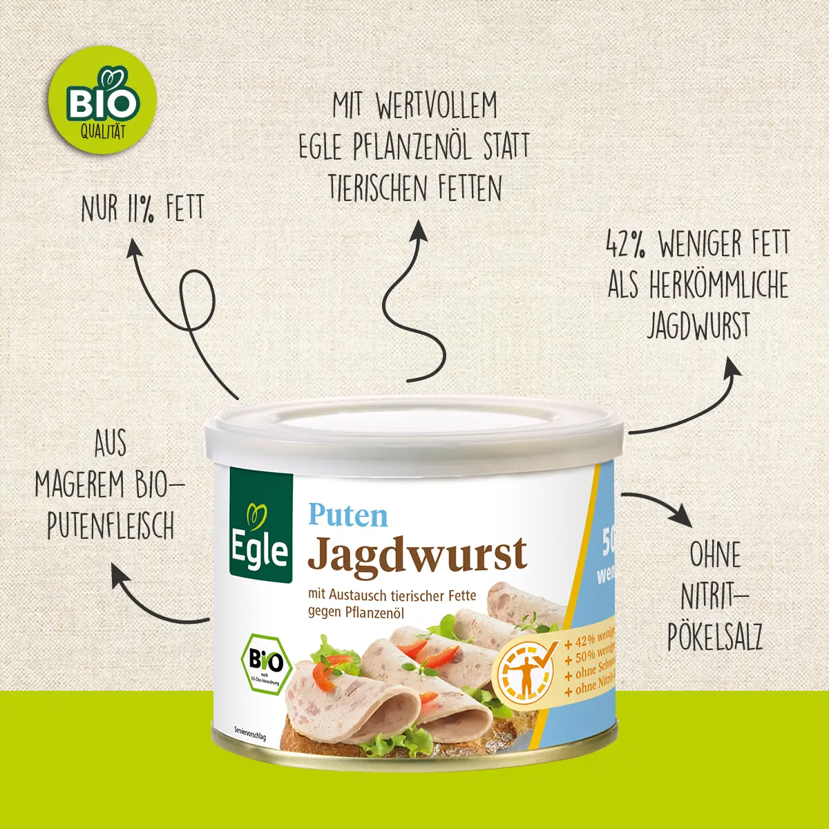 Bio Puten-Jagdwurst, 200 g