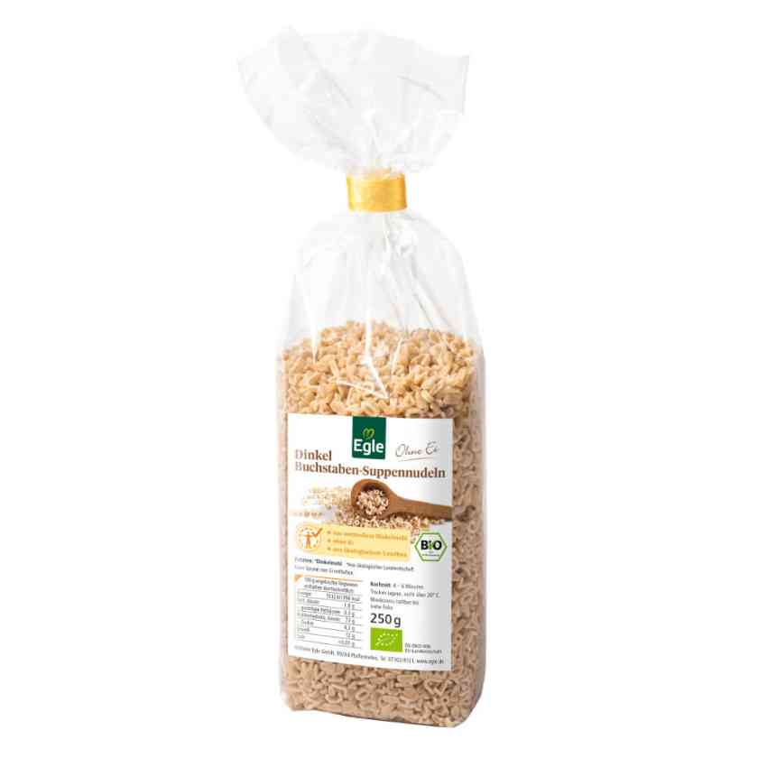 BIO Dinkel-Buchstaben-Suppennudeln, 250 g