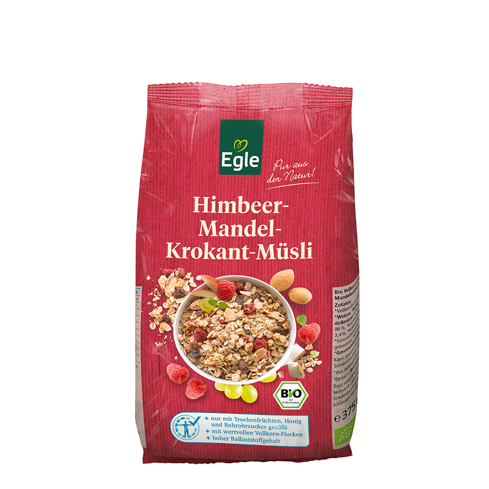 Bio Himbeer-Mandel-Krokant-Müsli, 375 g