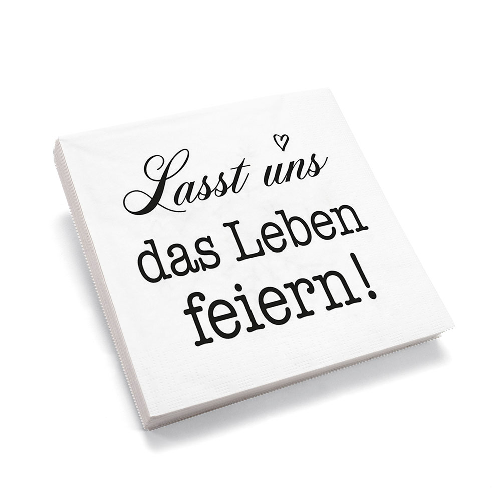 Servietten "Lasst uns das Leben feiern!" - Gratis