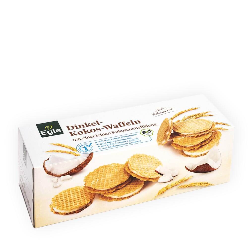 Bio Dinkel-Kokos-Waffeln, 190 g - Kostprobe