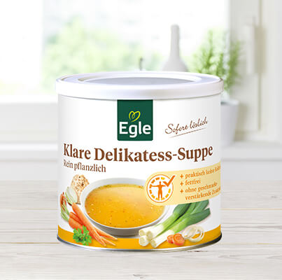 Klare Delikatess-Suppe