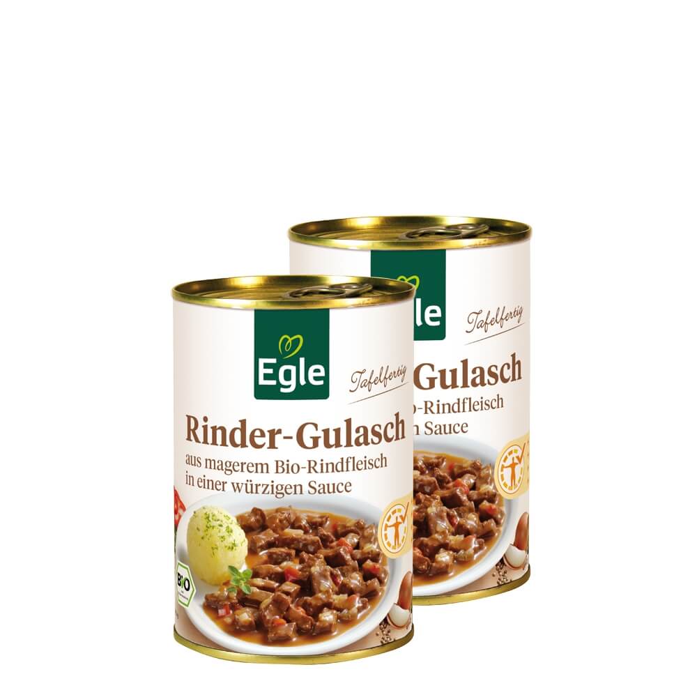 Bio Rinder-Gulasch, 2 x 400 g - Doppelpack