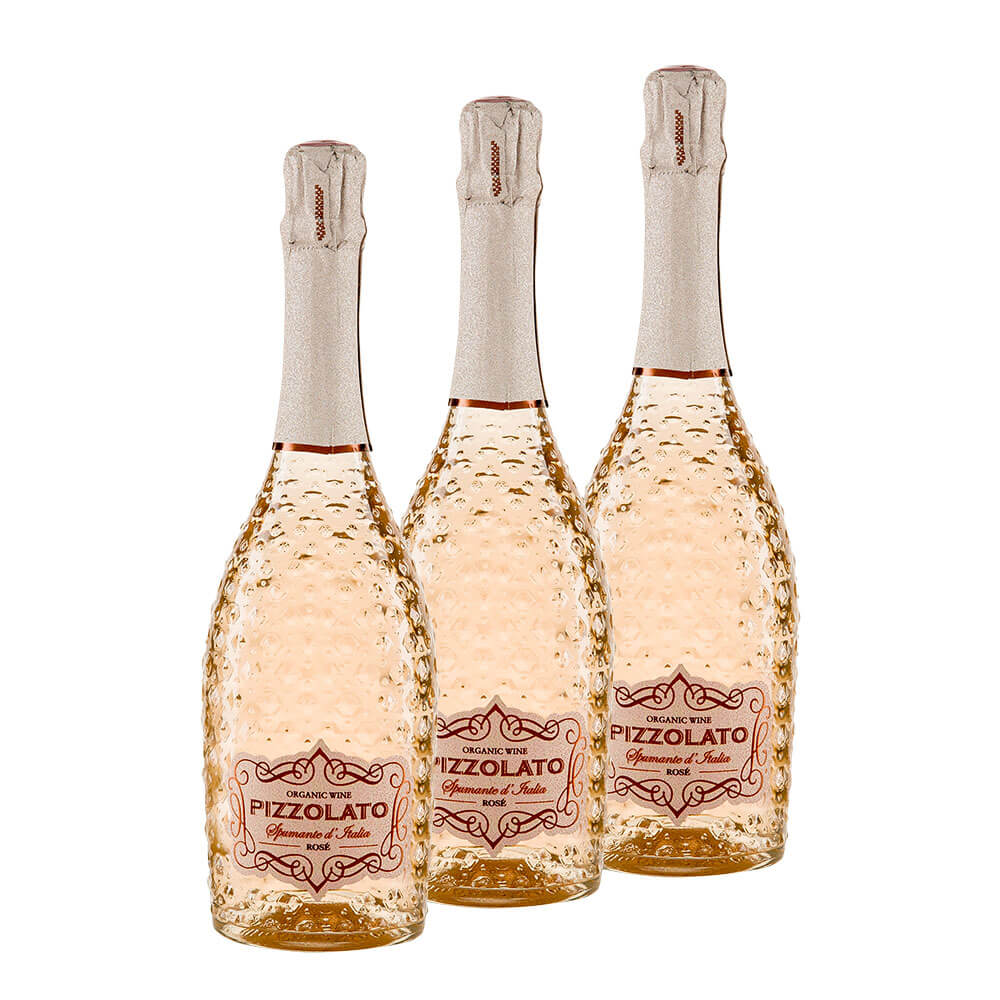 BIO Piccolo Rosé Spumante Pizzolato, 3 x 0,2 l