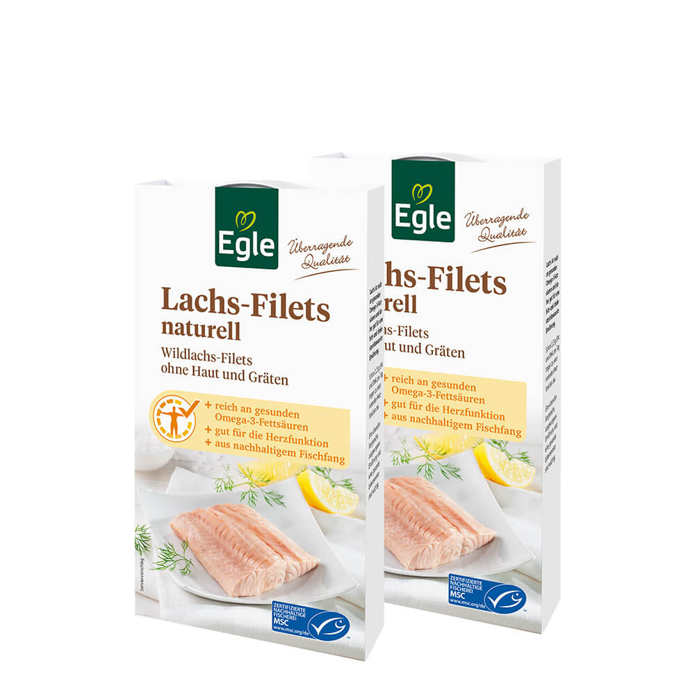 Lachsfilets naturell 3 x 190 g