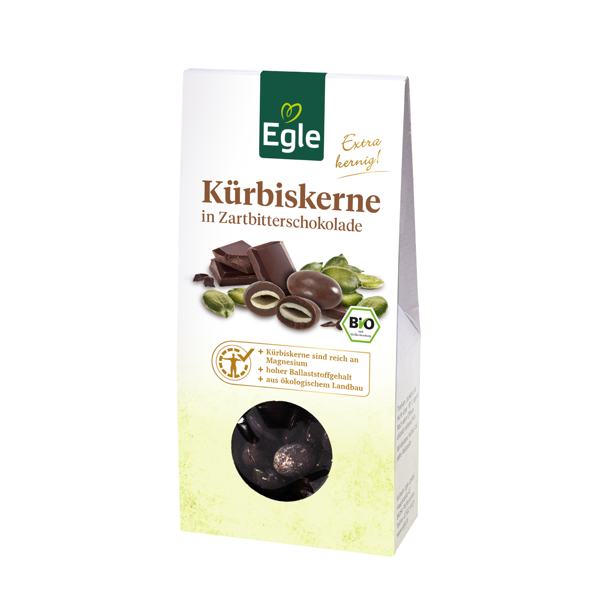BIO Kürbiskerne in Zartbitterschokolade, 90 g