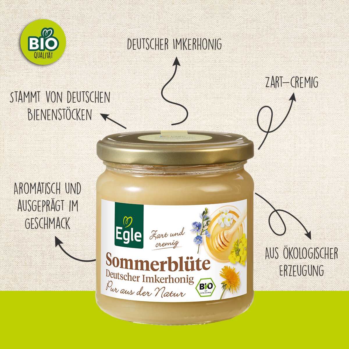 BIO Deutscher Imkerhonig Sommerblüte, 500 g