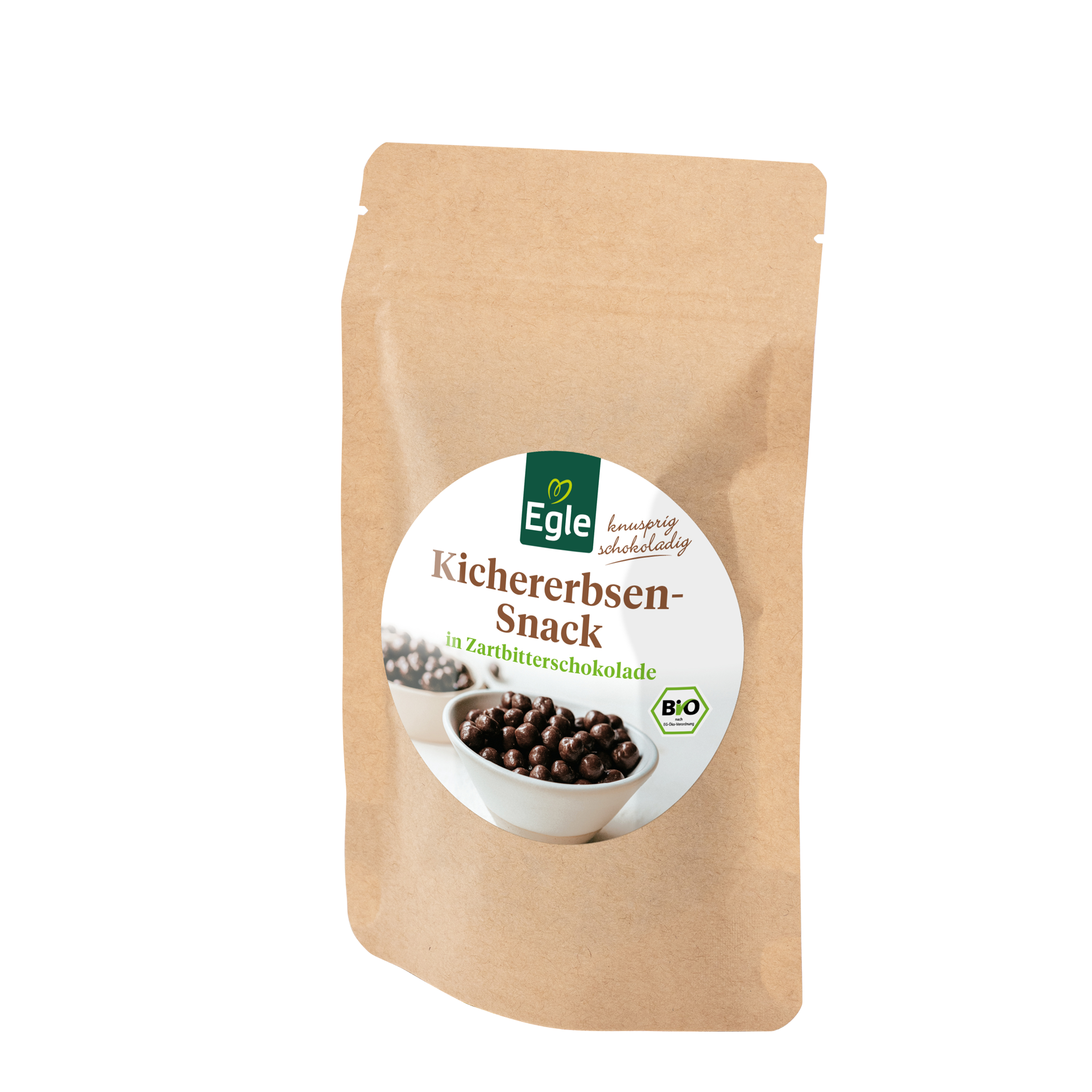 Bio Kichererbsen-Snack in Zartbitterschokolade, 100 g