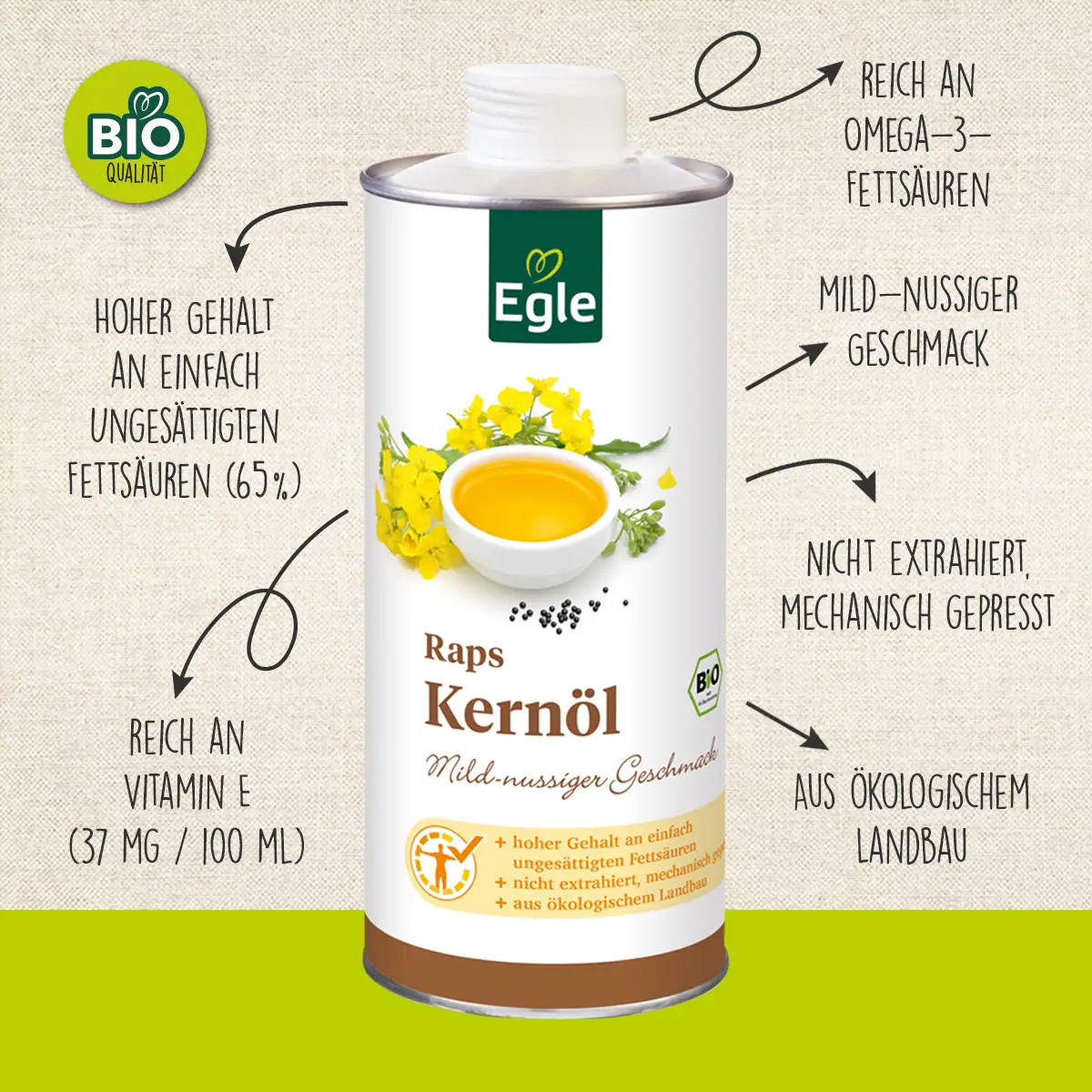 Bio Raps-Kernöl, 0.75 l Bio Raps-Kernöl, 0.75 l