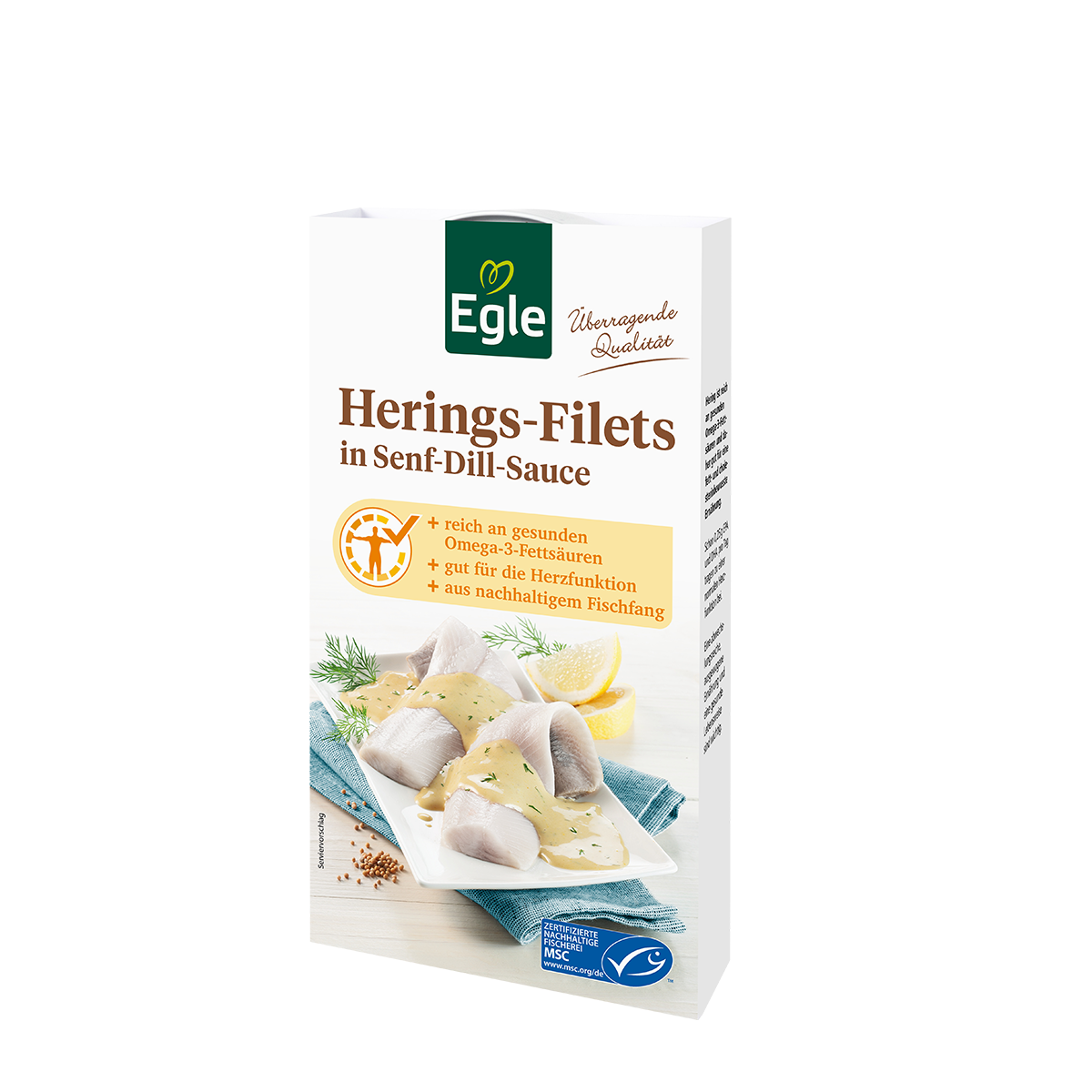 Heringsfilets in Senf-Dill-Sauce, 190 g