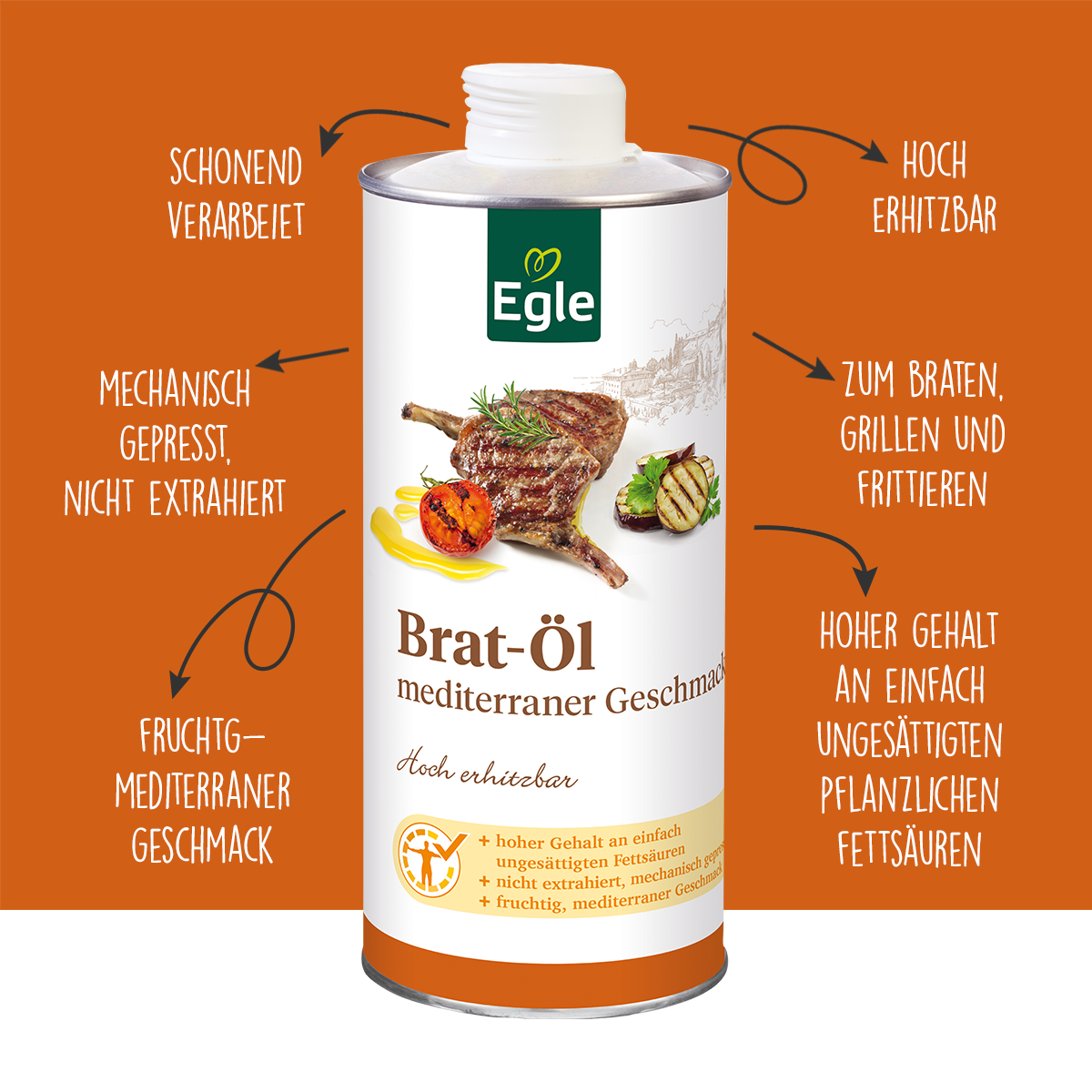 Brat-Öl Mediterran, 0.75 l