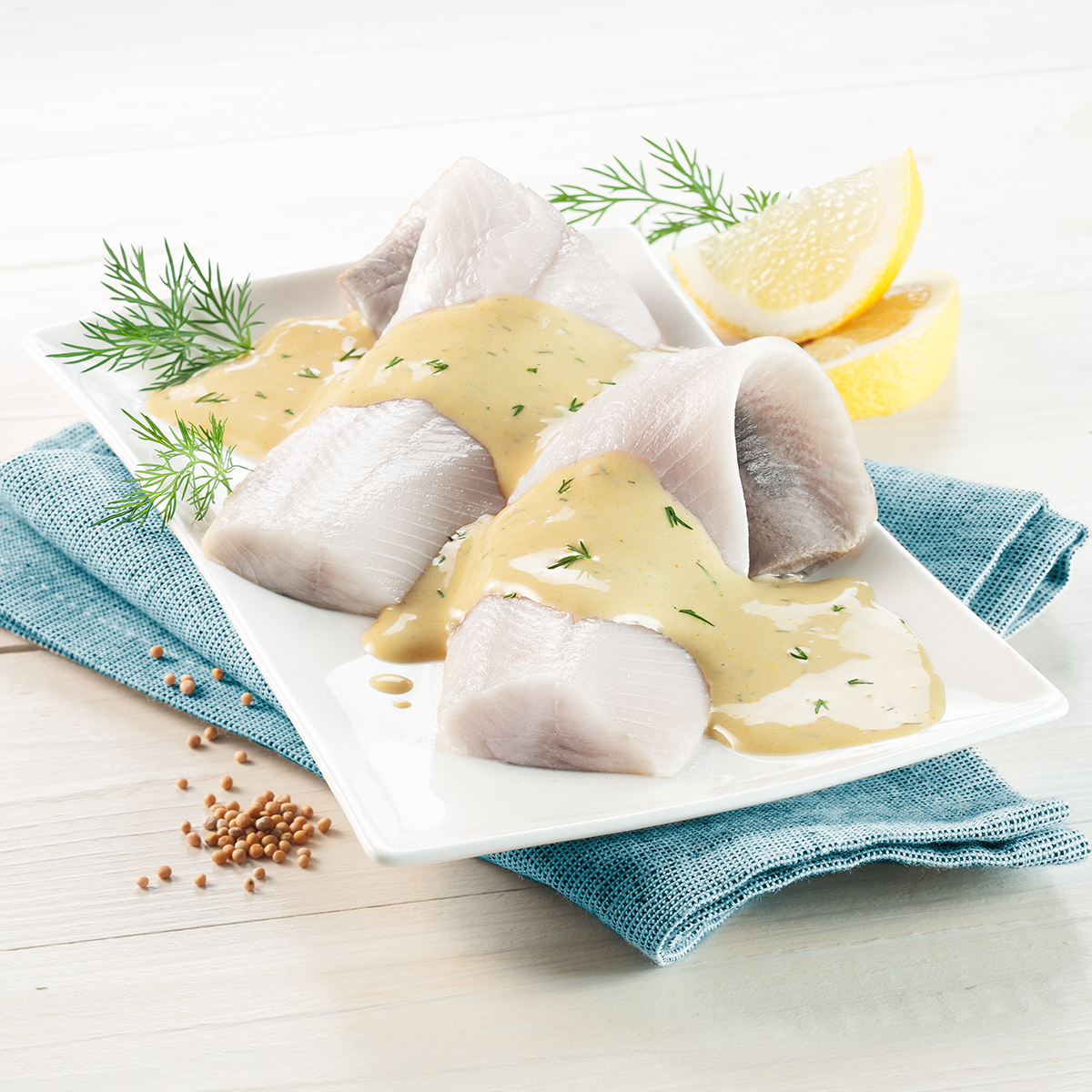Heringsfilets in Senf-Dill-Sauce, 3 x 190 g