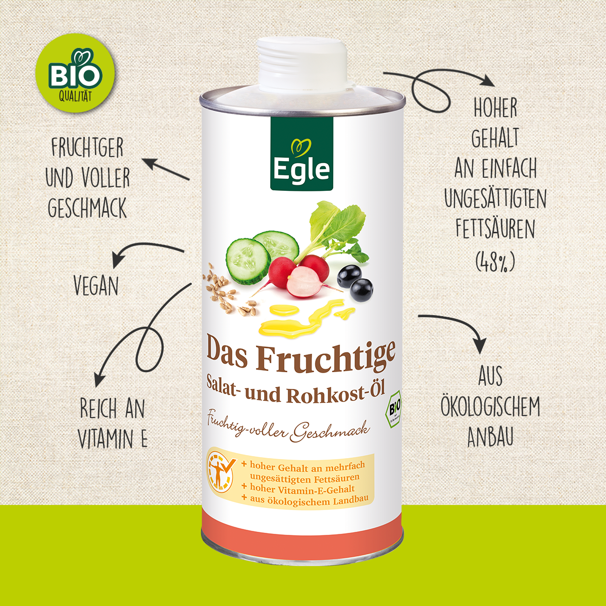 Das Fruchtige – Bio Salat- und Rohkost-Öl, 0.75 l