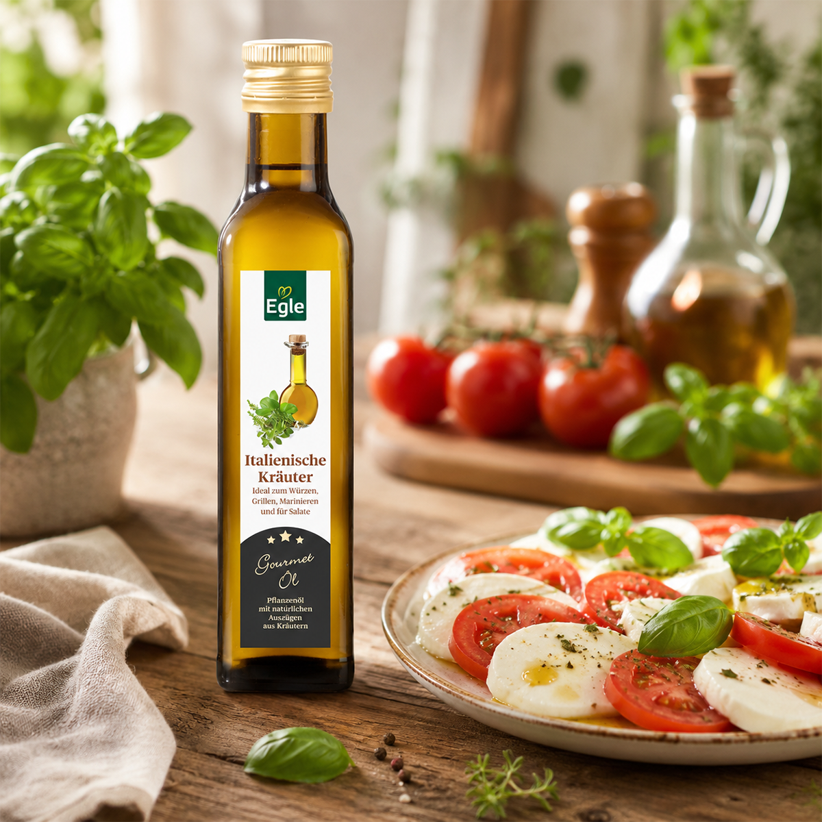 3 für 2 Gourmetöl Italienische Kräuter, 3 x 0,25 l