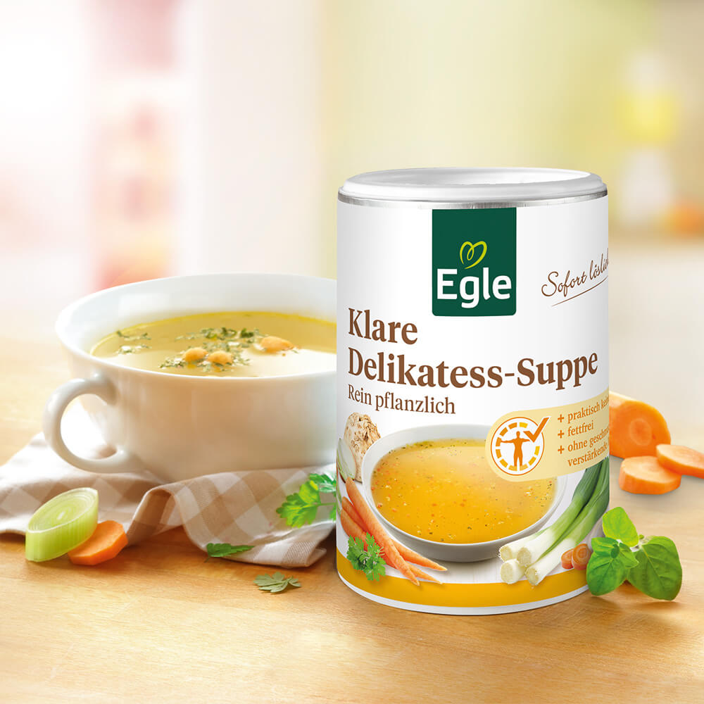 Klare Delikatess-Suppe, 200 g - GRATIS