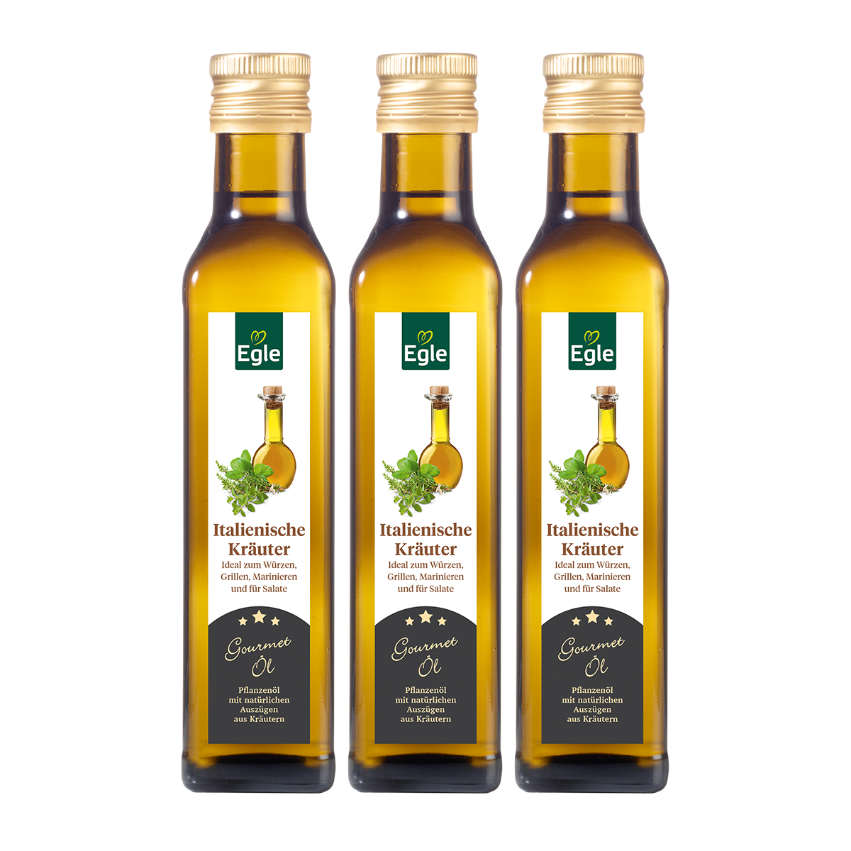 3 für 2 Gourmetöl Italienische Kräuter, 3 x 0,25 l