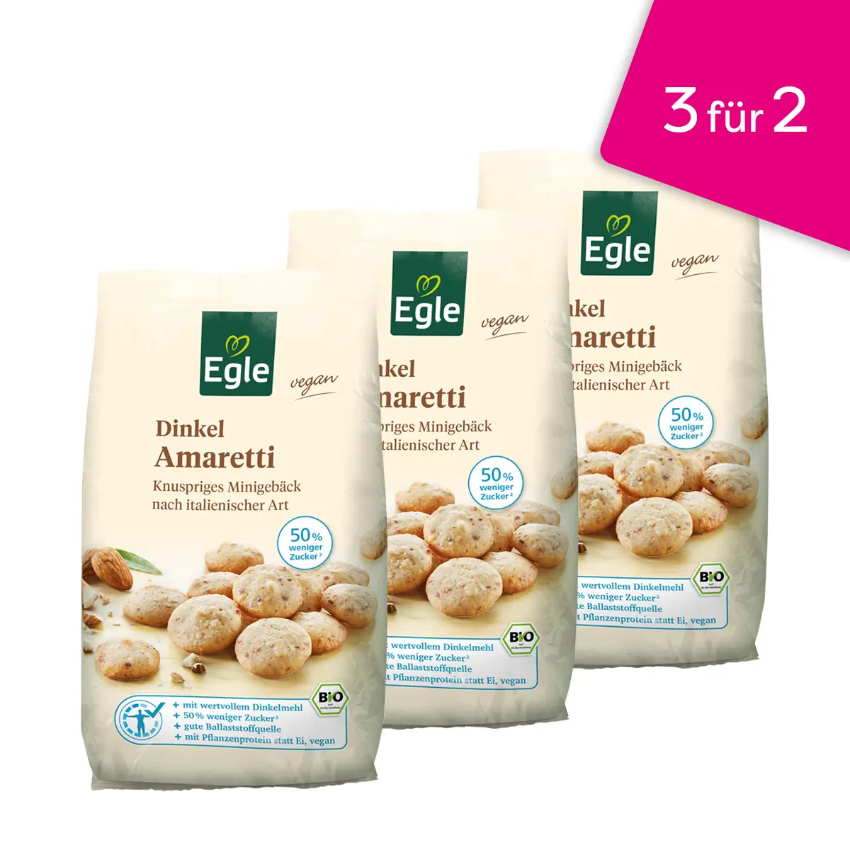 Bio Dinkel Amaretti, 3 für 2