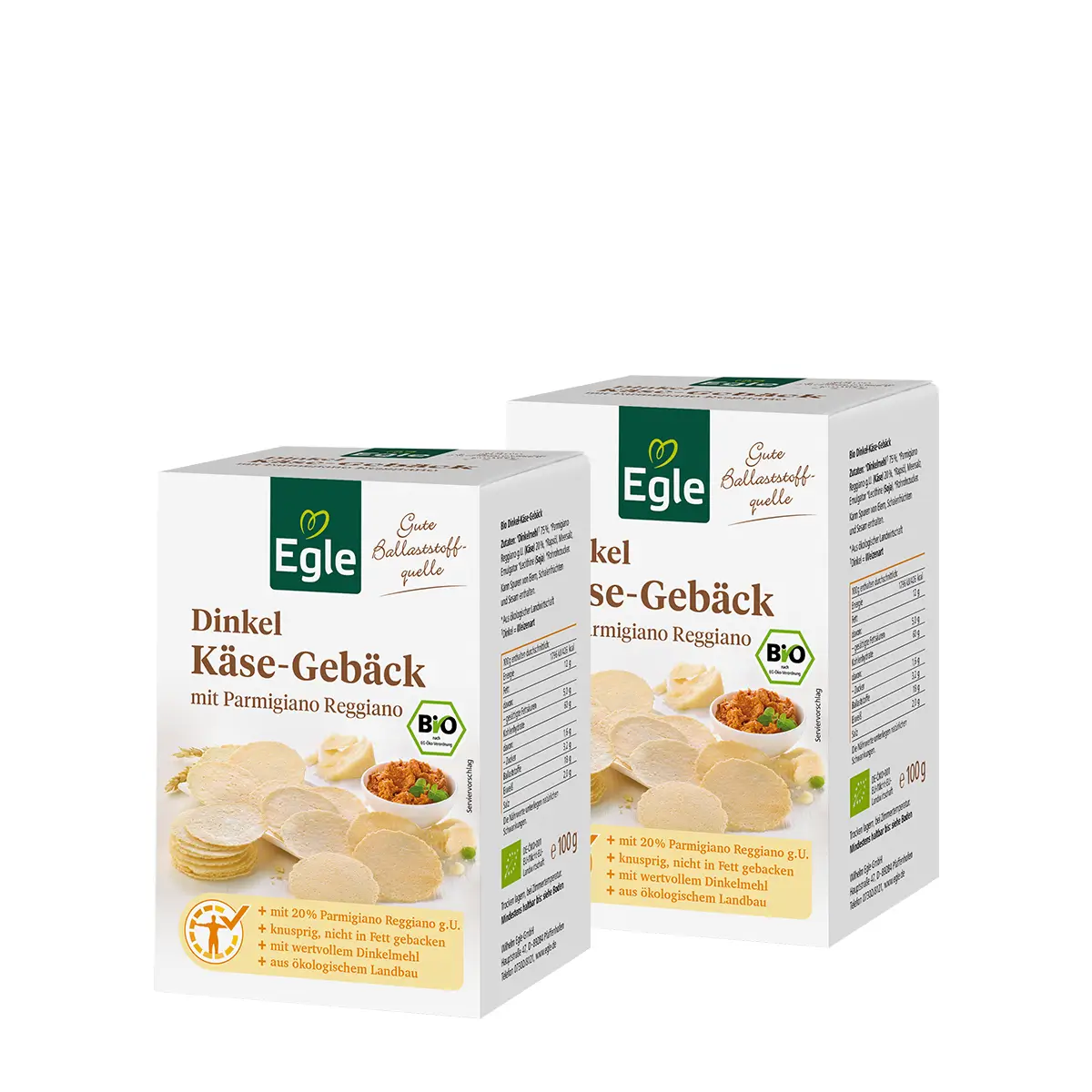 BIO Dinkel-Käse-Gebäck, 2 x 100 g