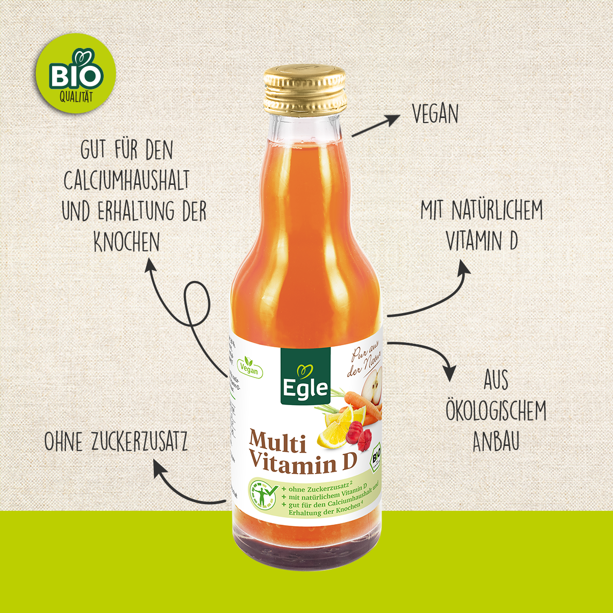 BIO Multi Vitamin D Saft, 200 ml