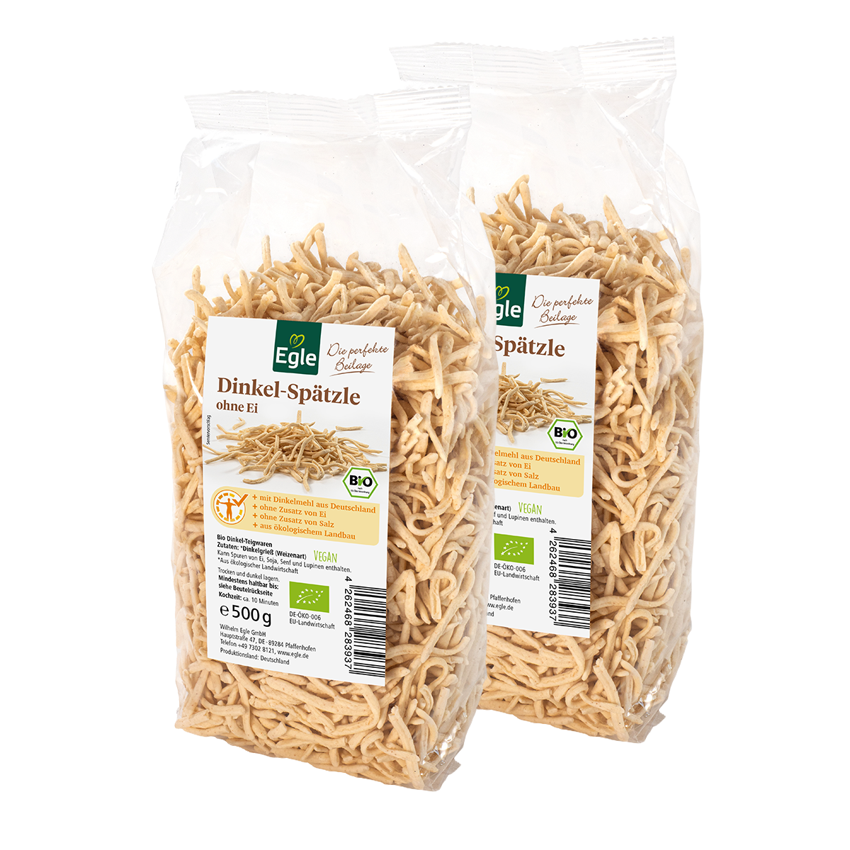 BIO Dinkel-Spätzle, 2 x 500 g