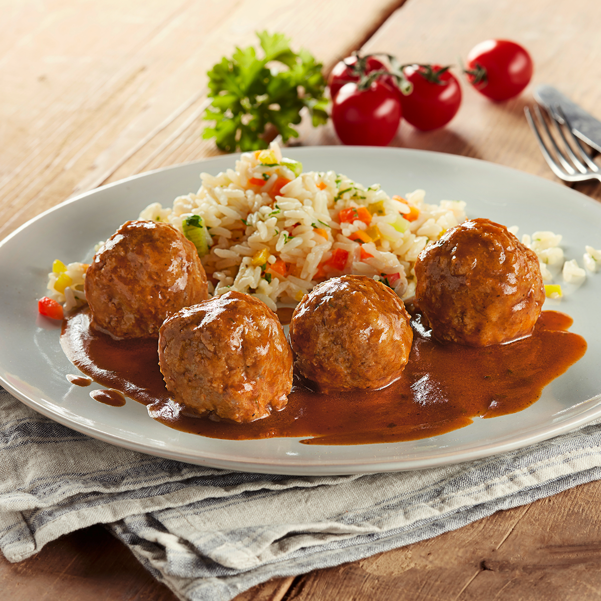 BIO Rinder-Hackbällchen in Tomatensauce, 2 x 400 g