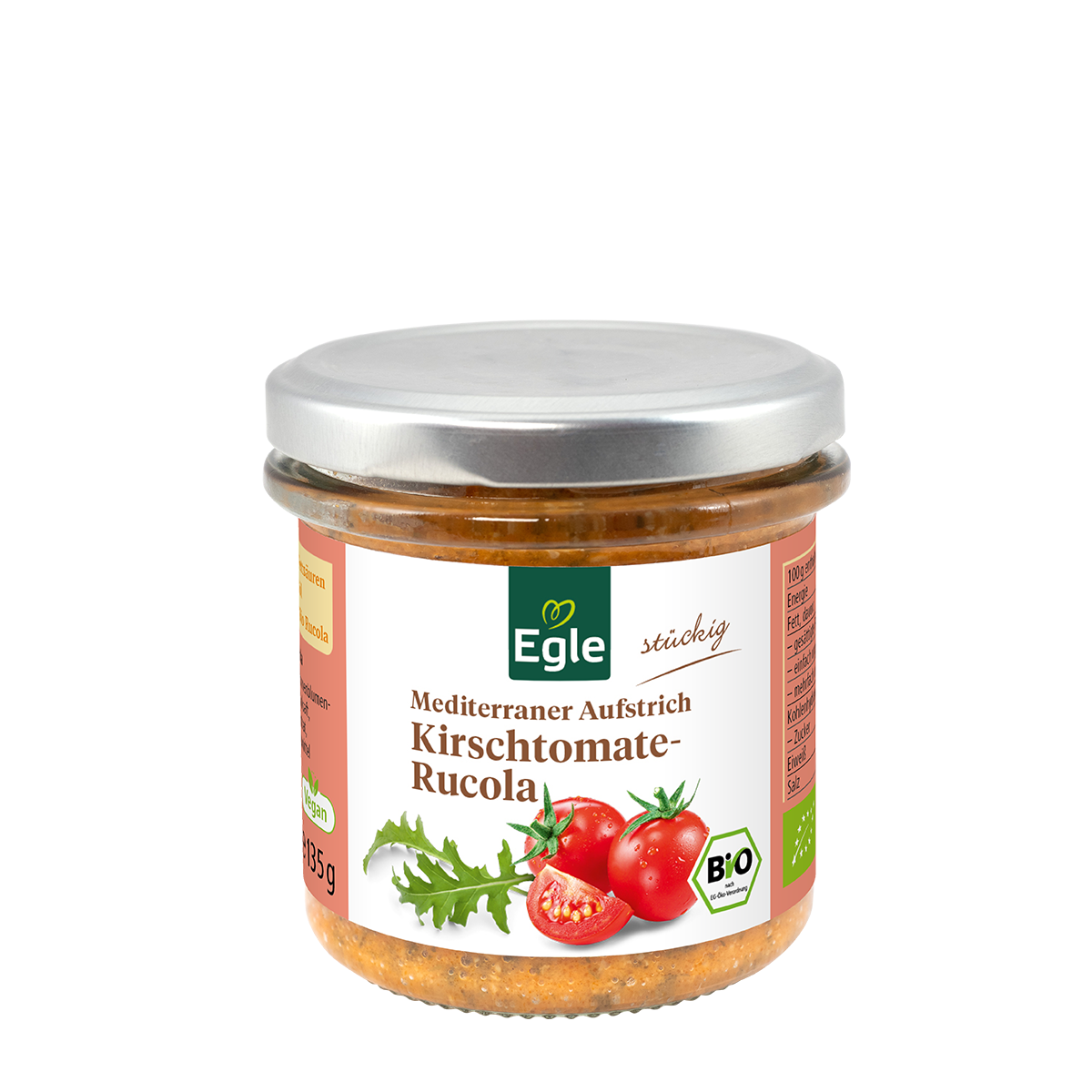 BIO Mediterraner Aufstrich Kirschtomate-Rucola, 135 g