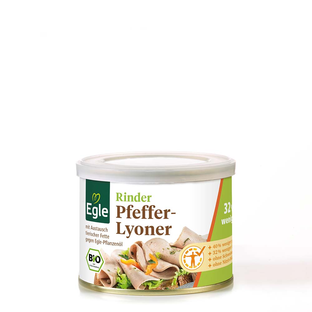 Bio Rinder Pfeffer-Lyoner, 200 g