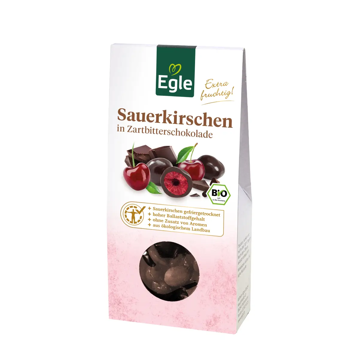 Bio Sauerkirschen in Zartbitter-Schokolade, 90 g