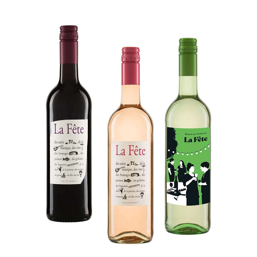 La Fête Bio Wein-Paket, 3 x 0.75 l - Neukunden-Aktion