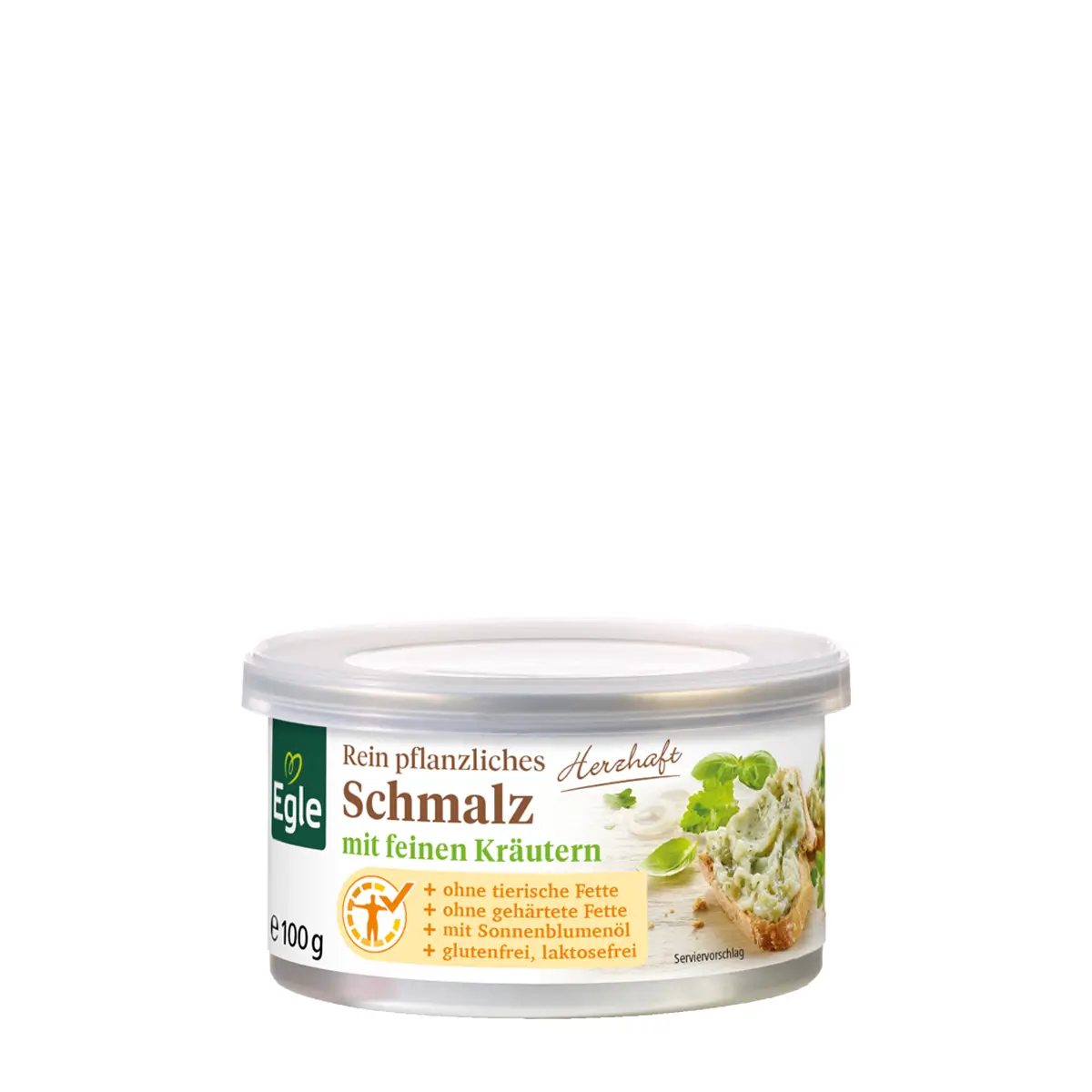 Pflanzliches Bio Schmalz mit Kräutern, 100 g