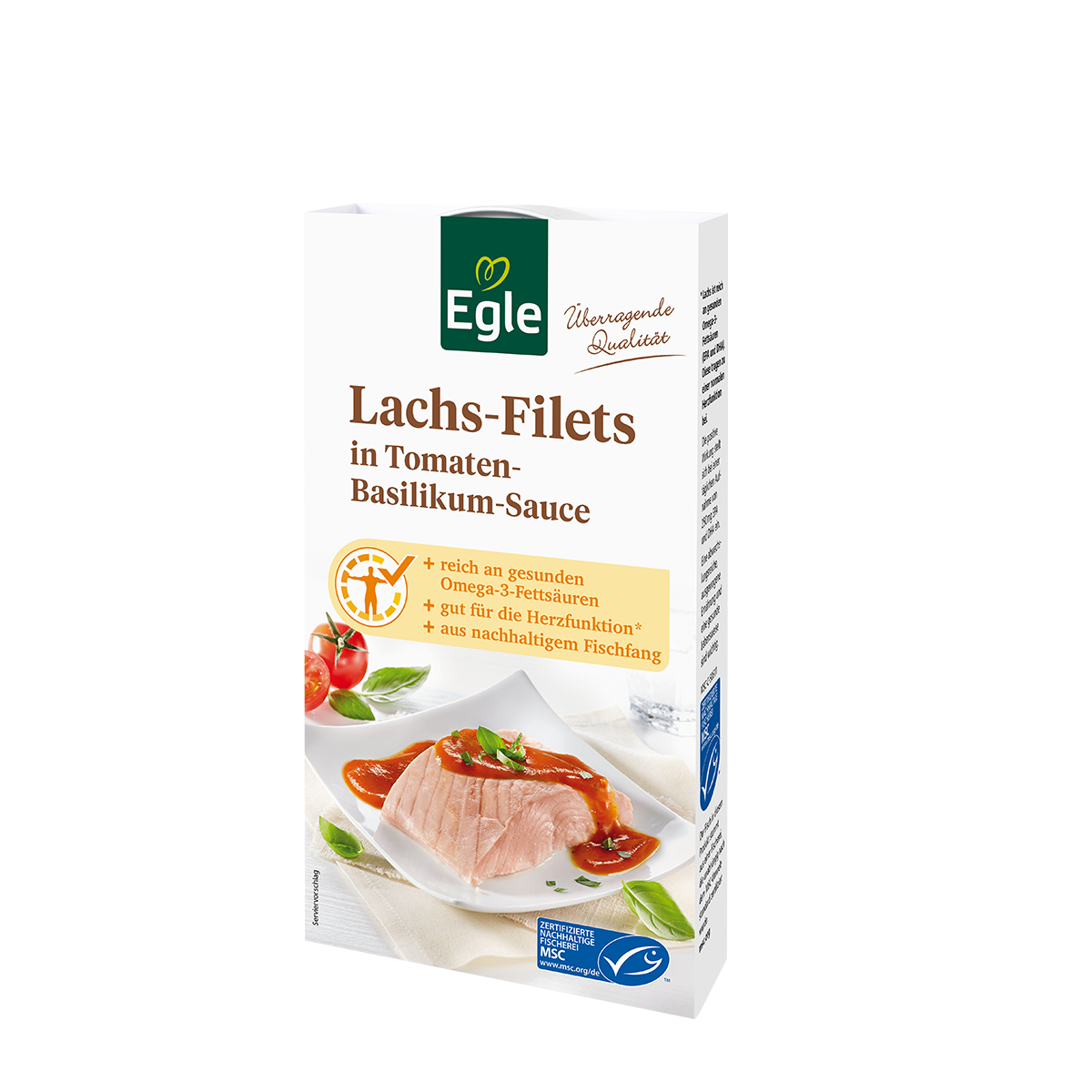 Lachsfilets in Tomaten-Basilikum-Sauce, 190 g