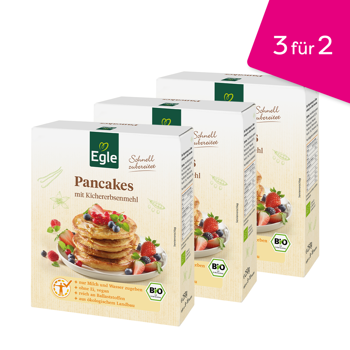 Bio Pancakes-Mischung, 3 für 2