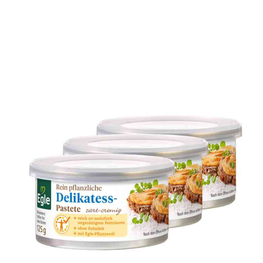 Rein pflanzliche Delikatess-Pastete, 3 x 125 g