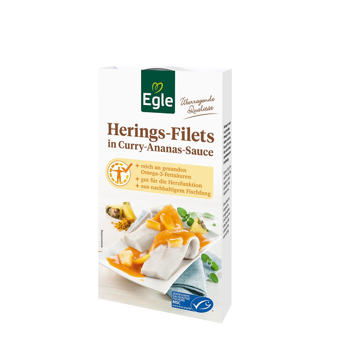 Heringsfilet in Curry-Ananas-Sauce, 190 g