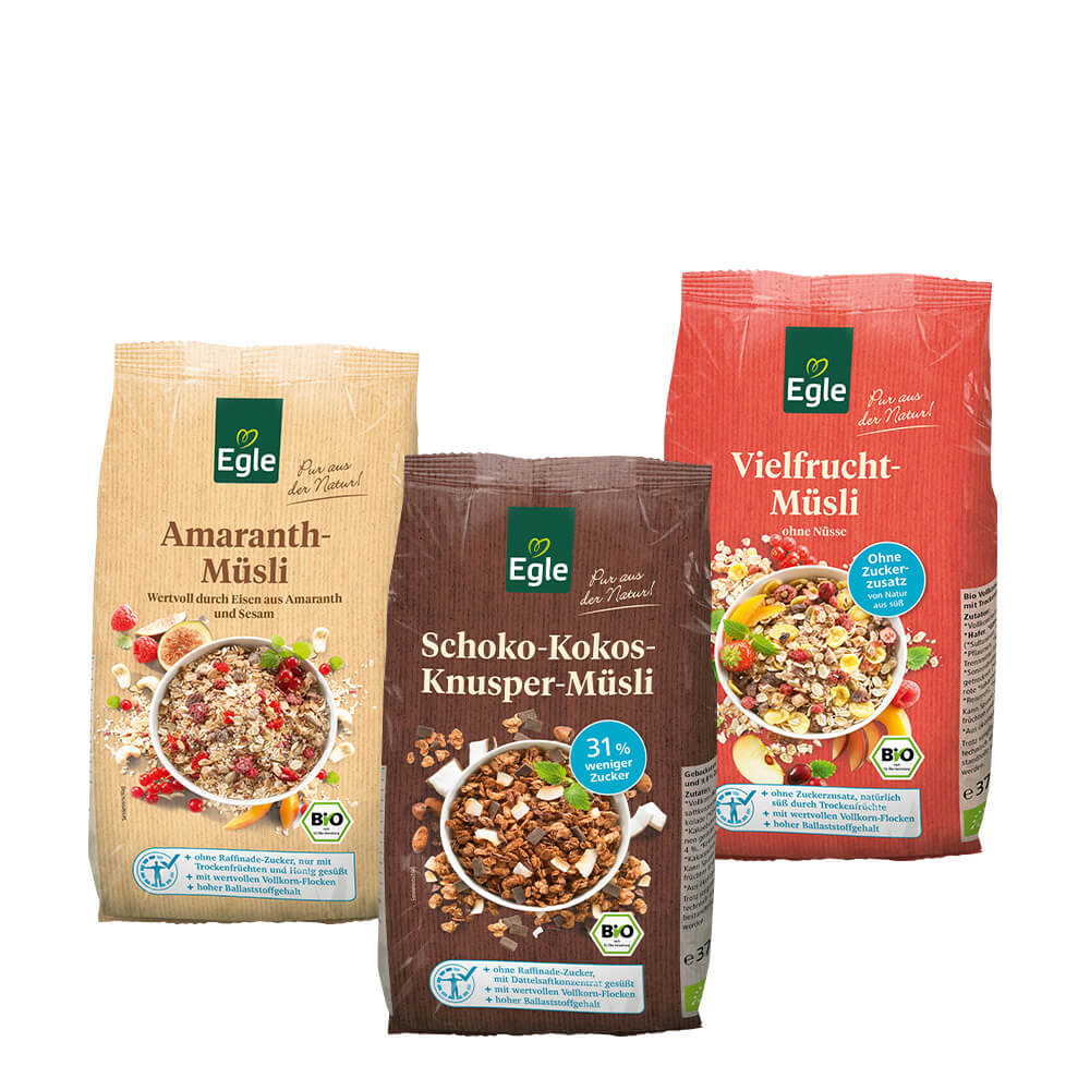 Bio Müsli-Paket, 3 x 375 g